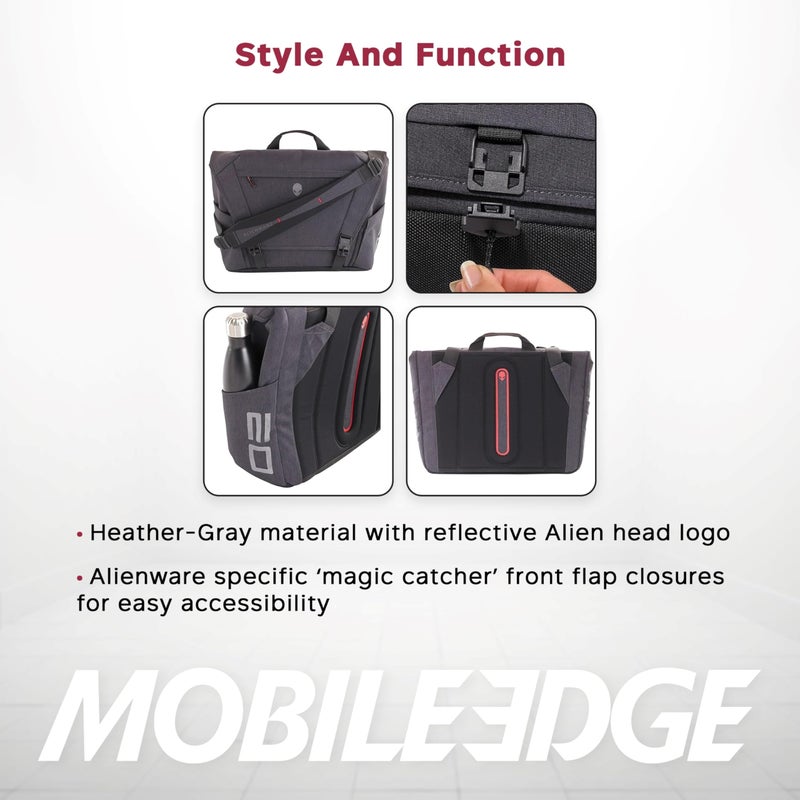 Mobile Edge Elite Messenger Bag, Specifically Designed for Alienware Area 51m Gaming Laptops 17" - Image 5